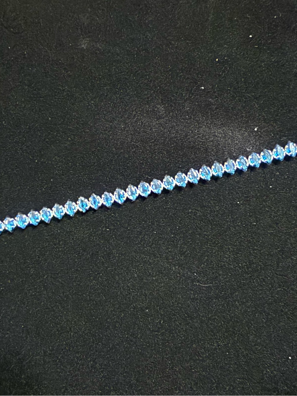 Blue Crystal Tennis Bracelet - Women Jewelry